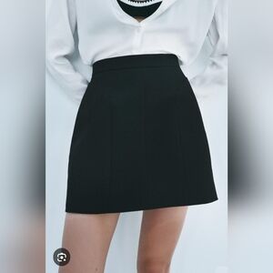 Nwt ZARA Textured Topper Skirt Size M